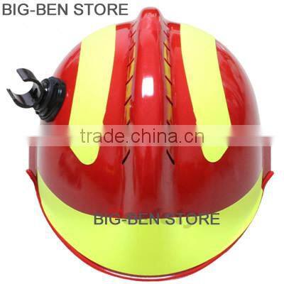 Red With Yellow reflective industrial safety helmet