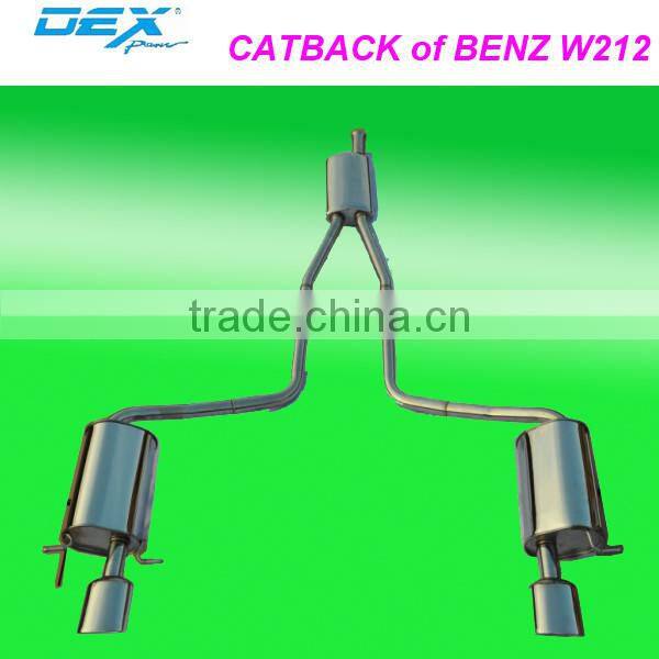 stainless steel tuning exhaust system for benz w212