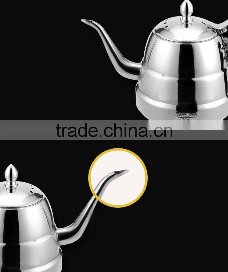 304 Stainless Steel Mirror Polished Cooking Teapot Tea Kettle for Restaurant