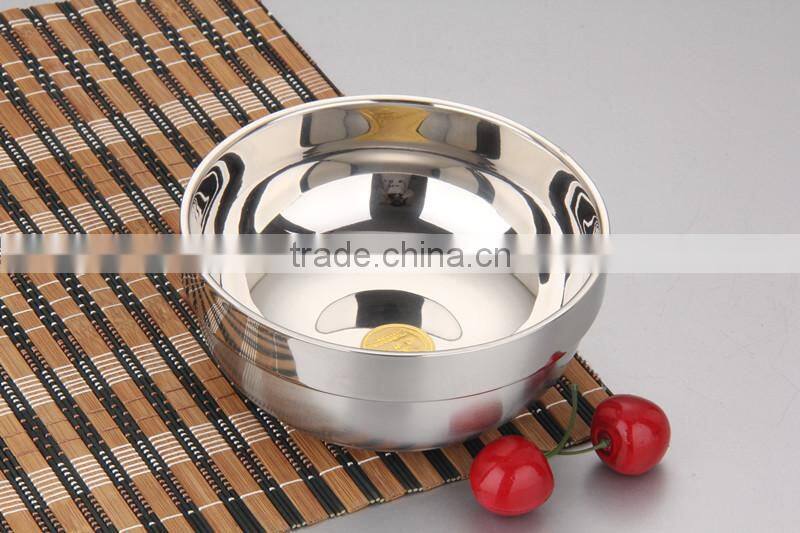 12cm-18cm modern design stainless steel double wall rice bowl