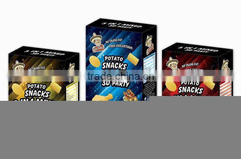 Assorted potato snack chips