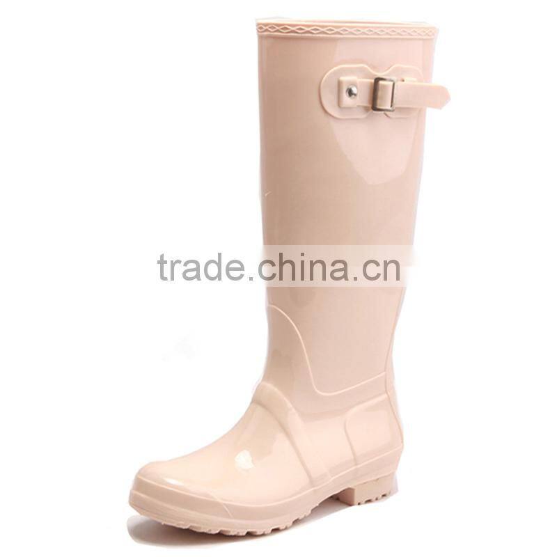 fashion knee tube pvc wellington boots wholesale