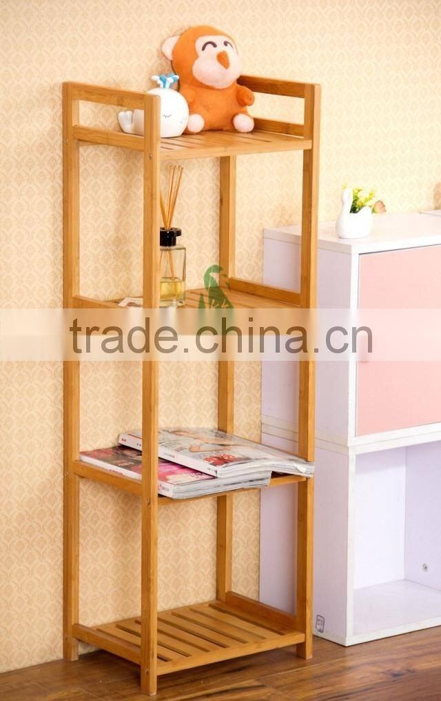 bamboo triangle display shelf, bamboo corner rack 3 tiers