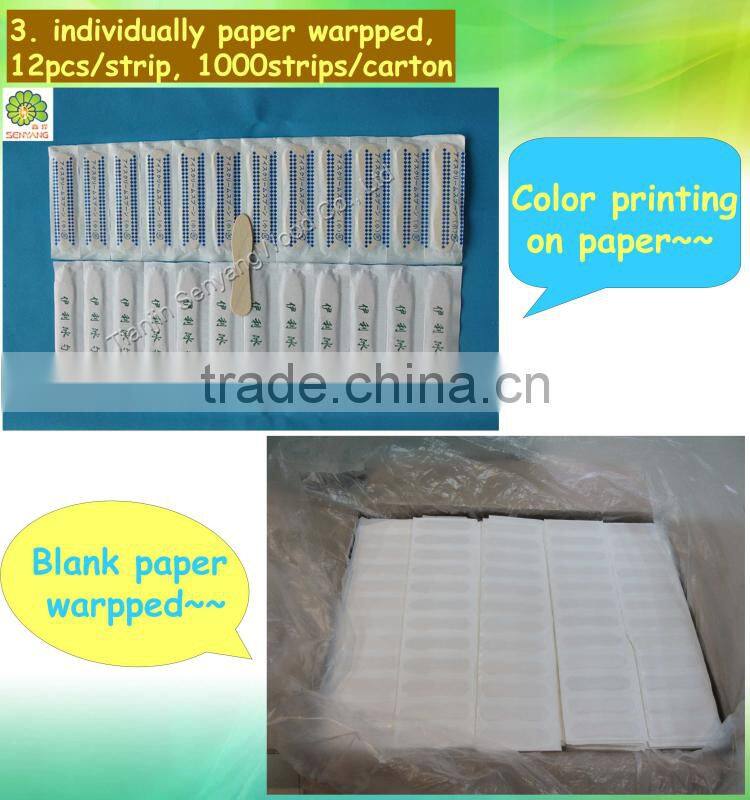 China birch wooden disposable individually wrapped ice cream spoon