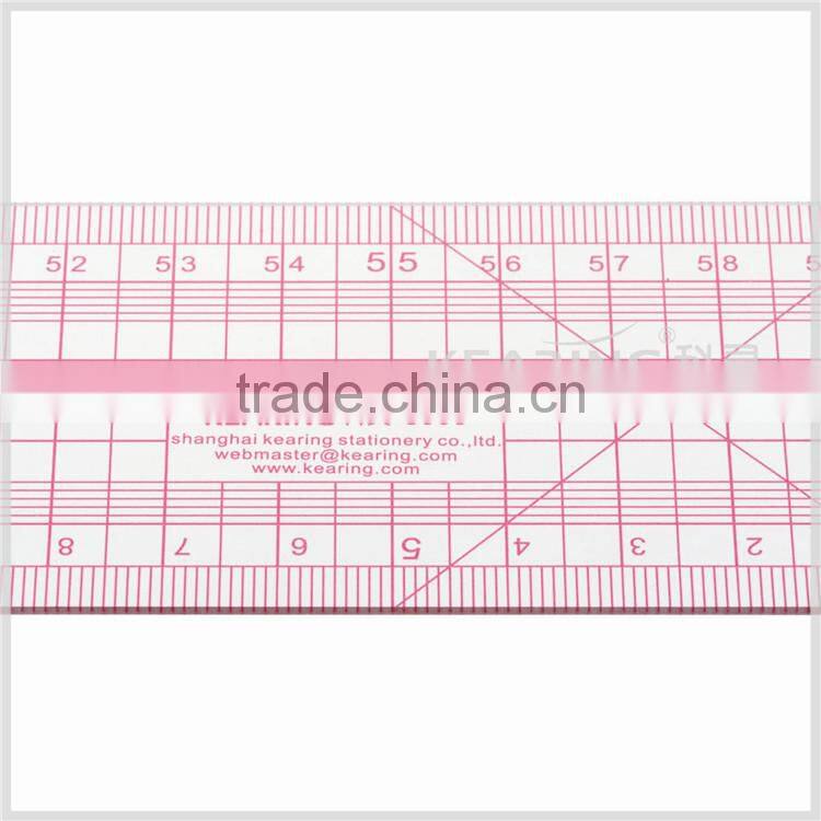 Kearing brand 5*60cm length 1.2mm thickness straight flexible sandwich line plastic garment ruler for fashion deisgn#8005