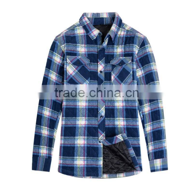 2016 hot sale oem service fashion style polar fleece warm shirt fleece jacket