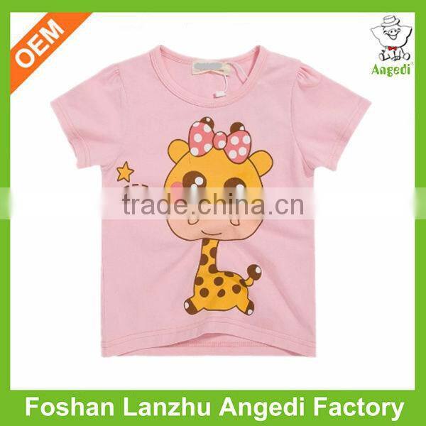 Summer Knitted Softly baby girls tops Custom Beautiful Girl Tube t shirt with printing
