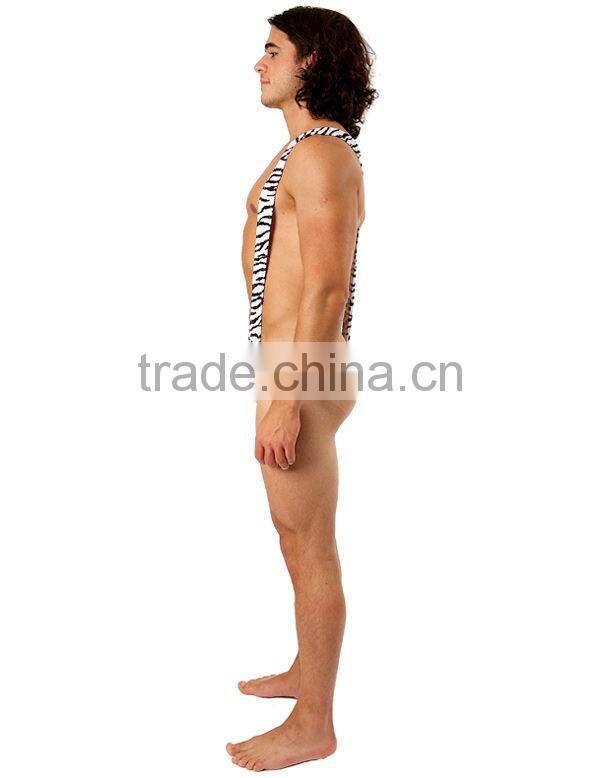 Borat Mankini Thong Swimsuit (Zebra Print)