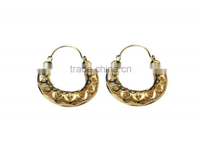 Stylish Micron Gold Plated Hoop Earrings