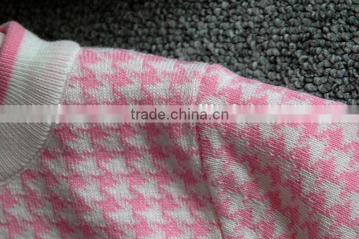 Latest sweater with skirt design 100% cotton suit for kids