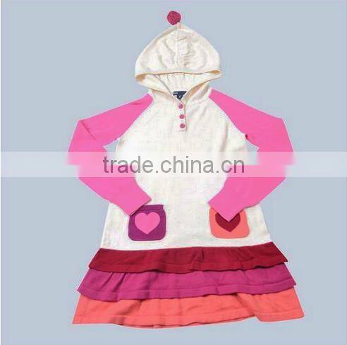 Casual Girls Cotton Long Hooded Dress