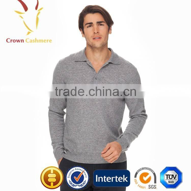 Anti-shrink Polo 100 Cashmere Sweaters for Men