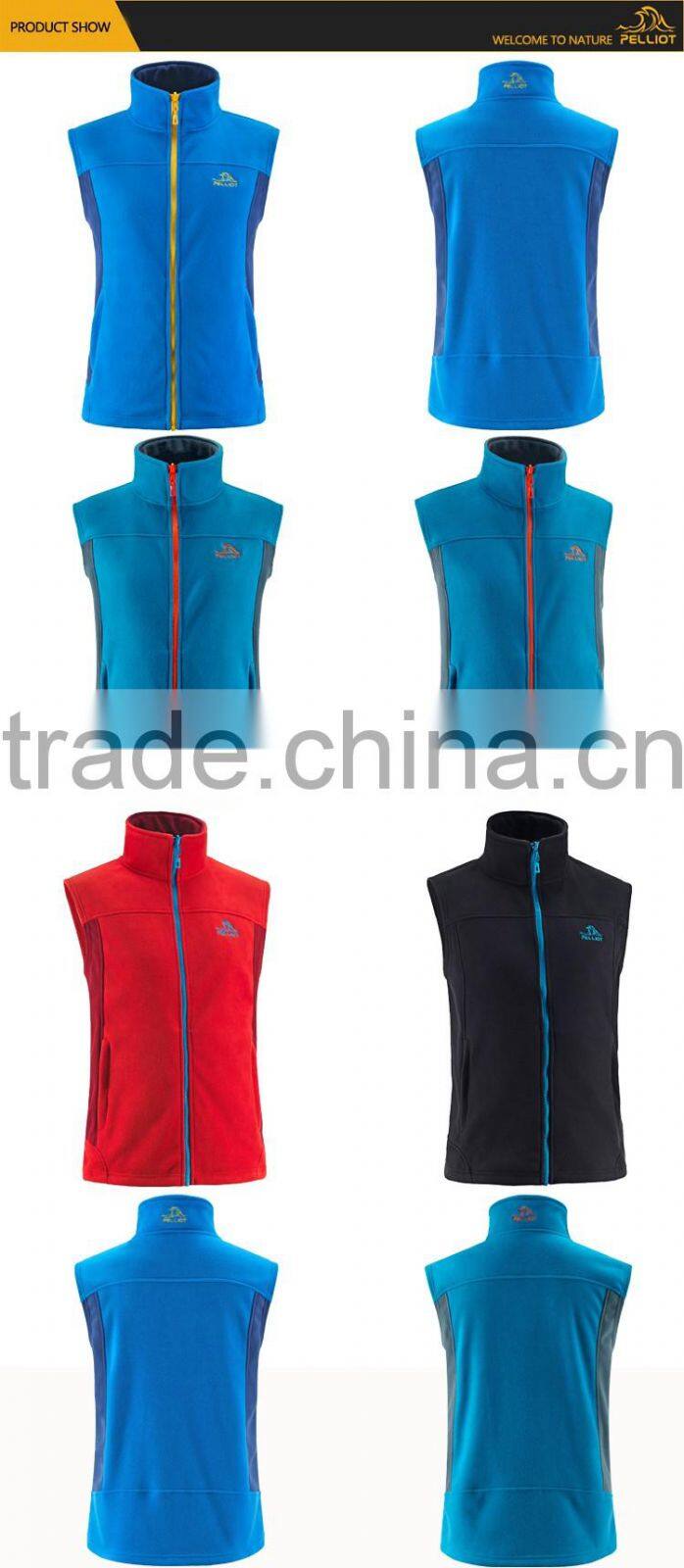 Comfortable manufacture custom design promotional micro polar fleece vest