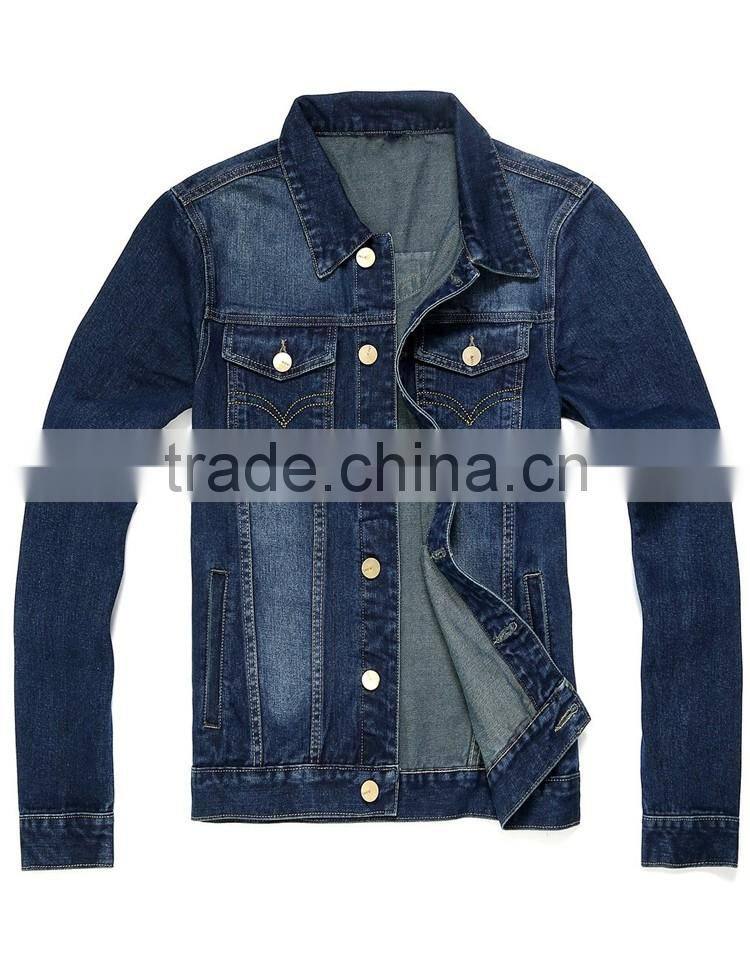 2016 new custom mens denim fall jactets&coat OEM service clothing wholesale