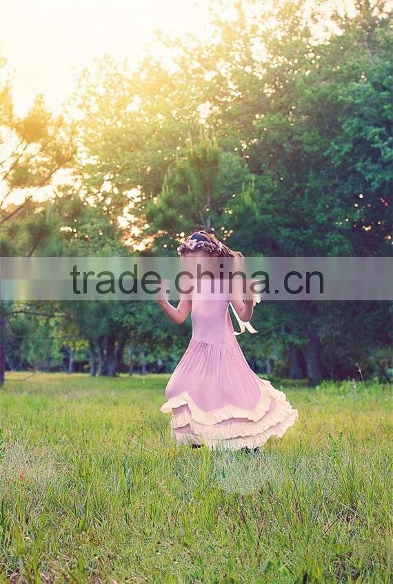 Flower Girl Dress Vintage Boho Dress Junior Twirling Bridesmaid Dress