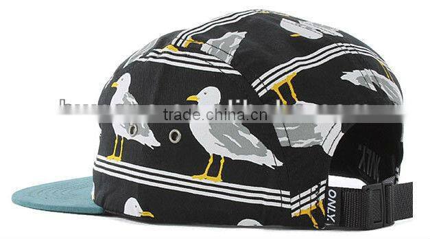 Duck animal print fabric wholesale custom 5 panel hat