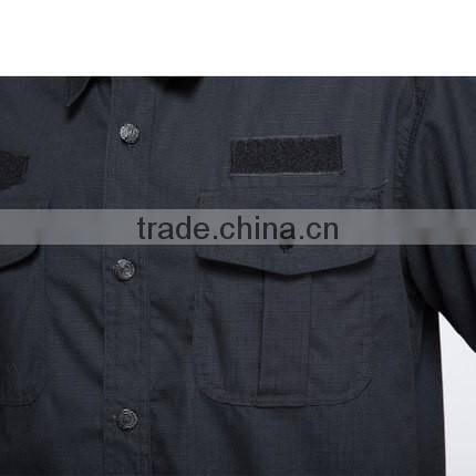 Juqian wholesale Customized High Quality short sleeve 2 piece black Engineer Mens Security Uniforms