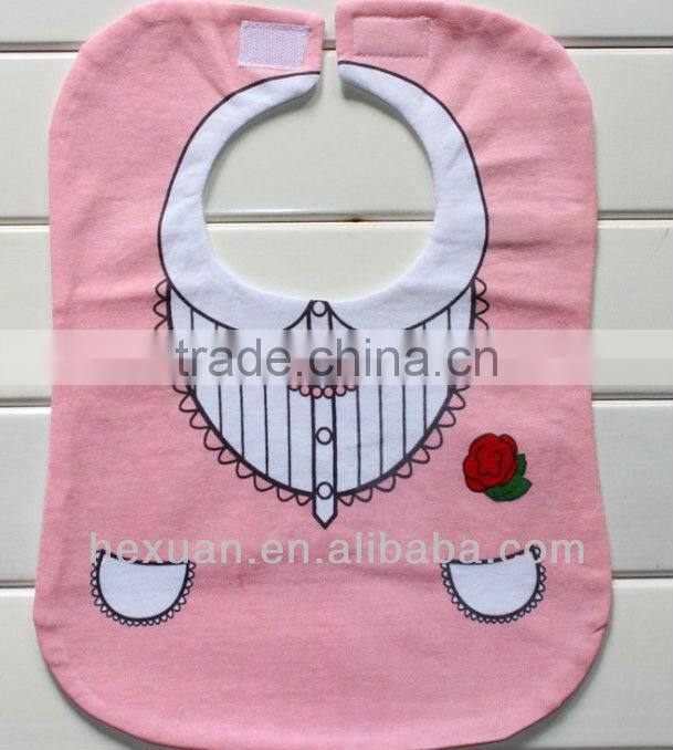 12 designs can choose baby bibs/3 layers baby bibs/superman baby bibs /in stocked or OEM