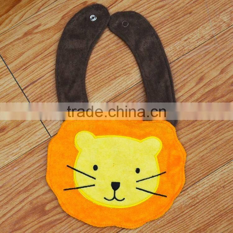 Washable lion face baby drool bibs