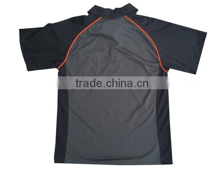 Summer polyester elastane polo work s orange work shirt