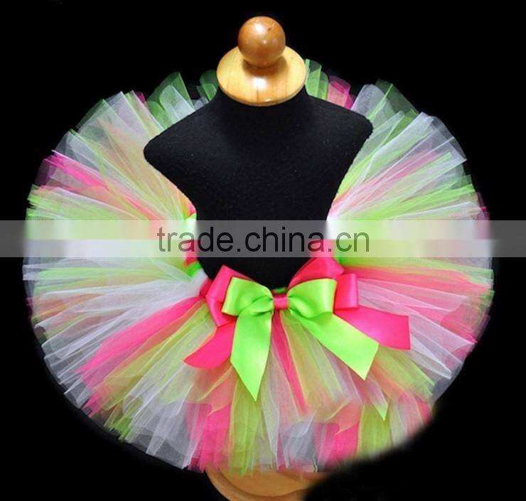 Wholease kids tutu skirts factory directly children tutu rainbow baby girls tutu skirt