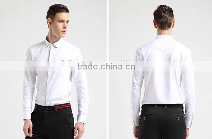 2016 men slim fit casual dress shirt