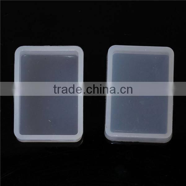 Silicone DIY Tools Resin Mold Rectangle White 35mm x 25mm