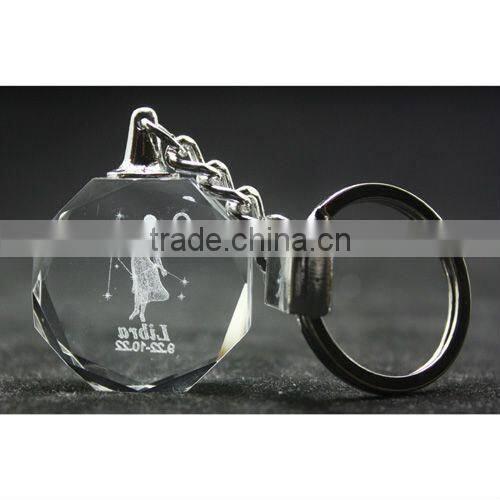 high quality crystal Football key chainwith souvenir gift