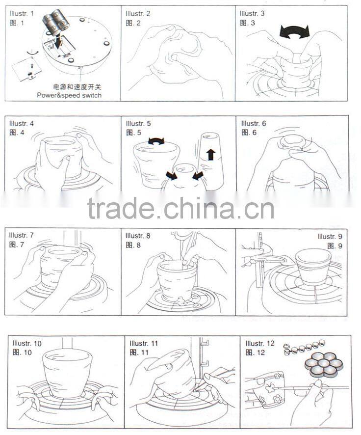 2015 plastic pottery wheel for ceramics