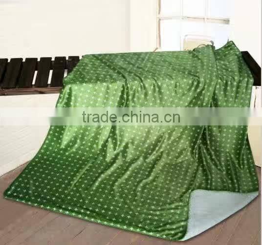 Hot sell Four Colours Throw Microfiber Fleece Sherpa Blanket