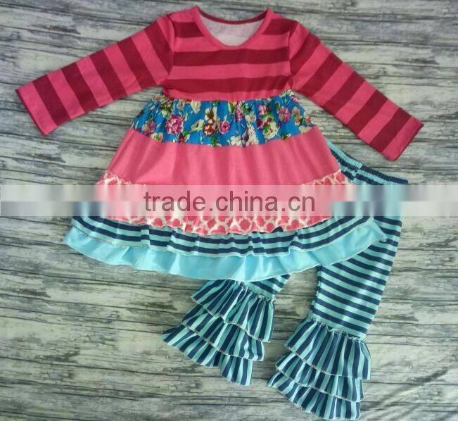 Easter boutique kids clothing remake girl rabbit print outfits spring boutique girl clothing sets