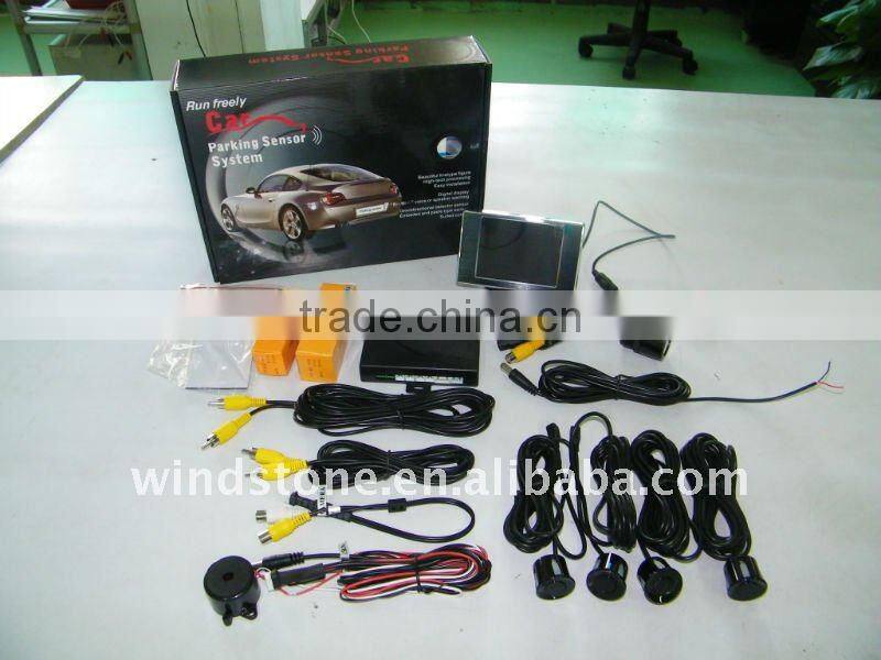 flip-open 3.5 inch car monitor display car reverse camera parking sensor