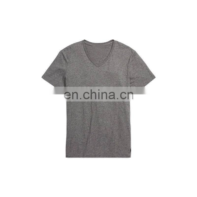 OEM clothing manufacturing v shape collar jersey t shirt