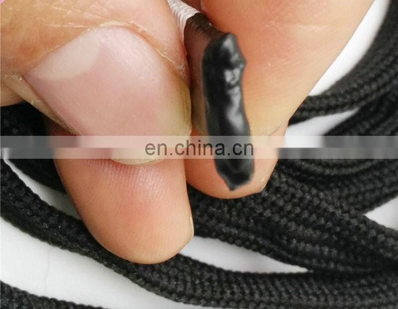 braid cord with silicone end for garment