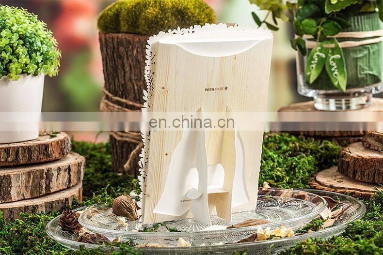 European Customized Printing 5116 Luxurious Flower Wedding Invitation Card