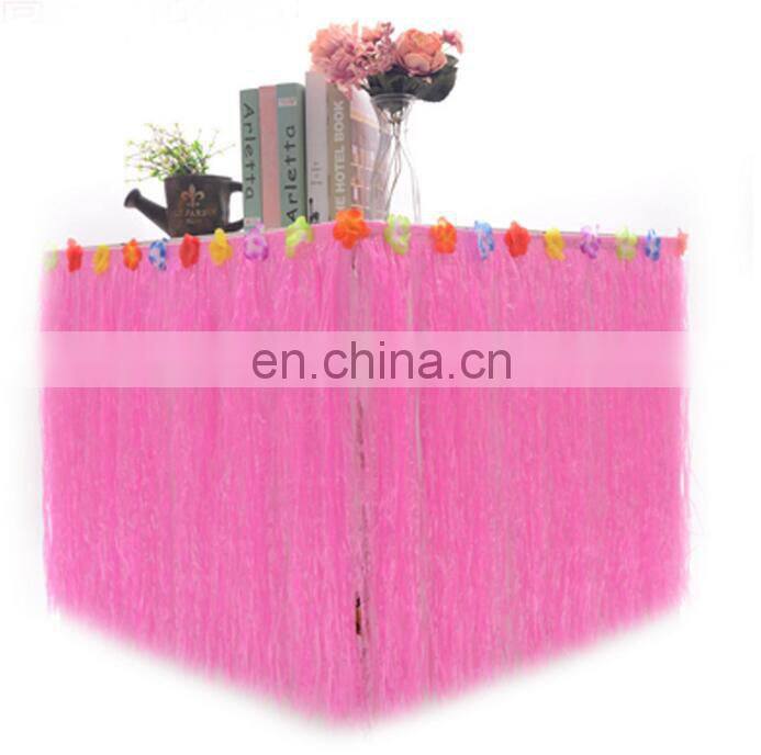 Hawaiian Table Skirt Luau Hibiscus Table Hula Skirt