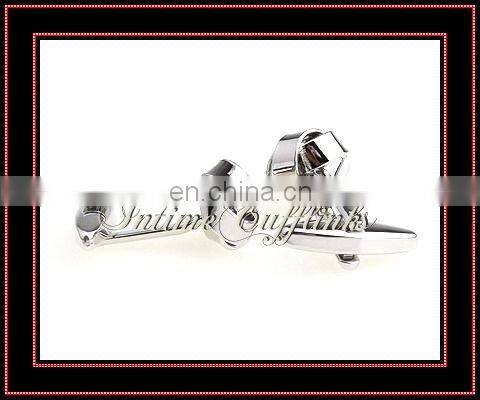 fashionable new design button make metal knot cufflinks
