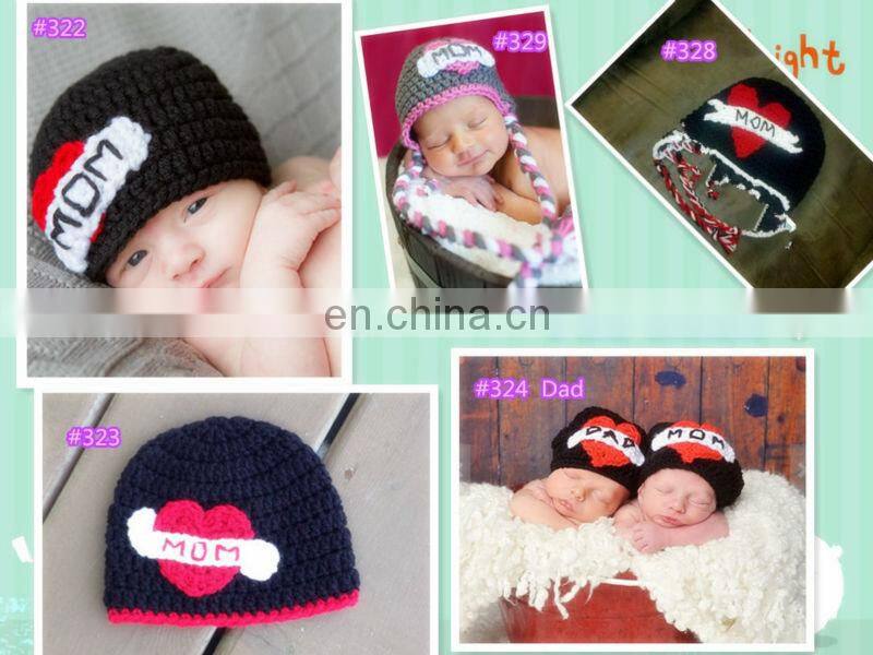 Crochet Kids Boys Giggle and Hoot OWL Ear Flap Hat Newborn Baby Beanie