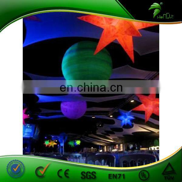 Giant Fairy Lights Outdoor Decor Balloon LED DJ Star Shape Night Light Projector Indoor Inflatable Ceiling Lamp