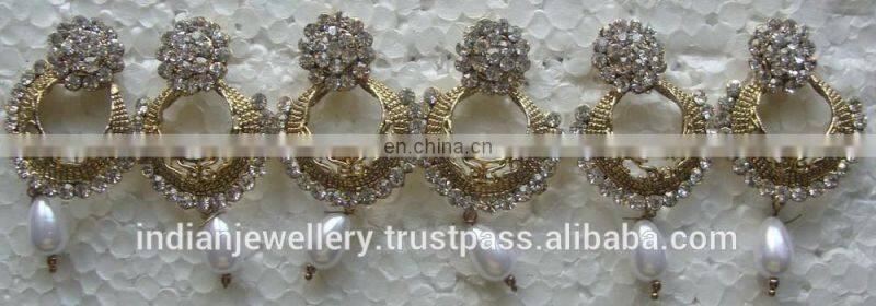 Antique rhinestone earrings exporter, rhinestone earring manufacturer