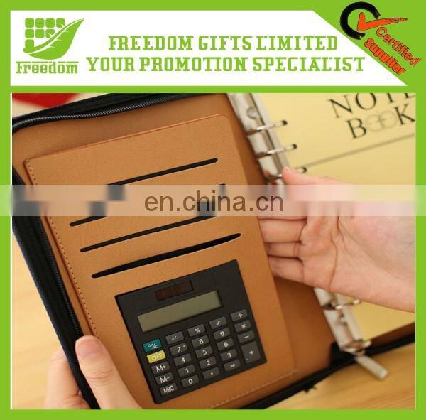 Advertising Logo Printed Leather Notebook With Calculator