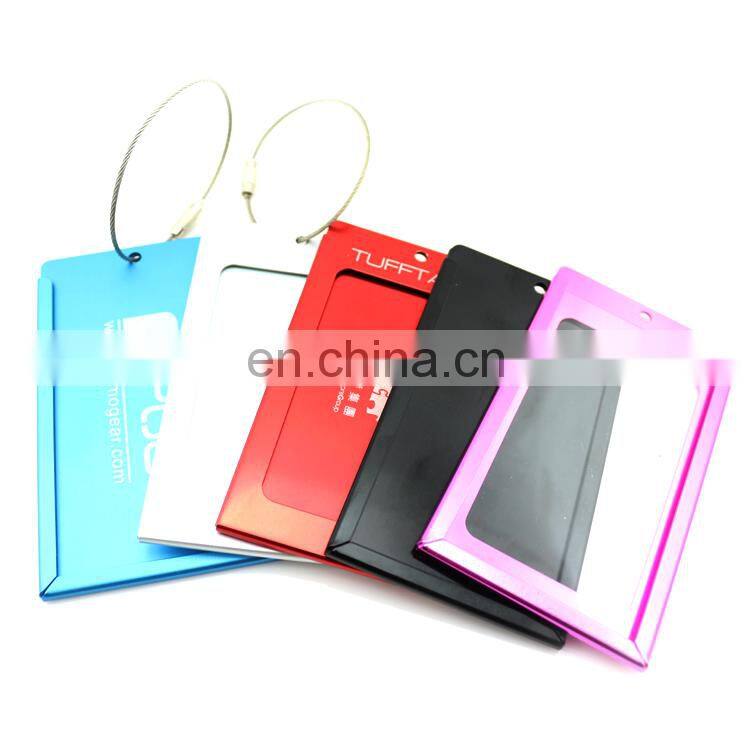 light metal travel luggage tag custom