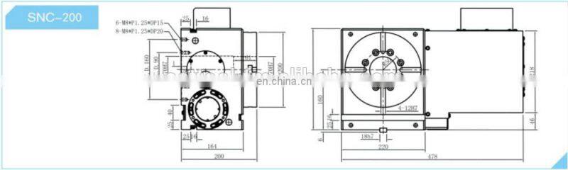 Best Selling Hydraulic Locking 4th axis cnc indexing rotary table from China