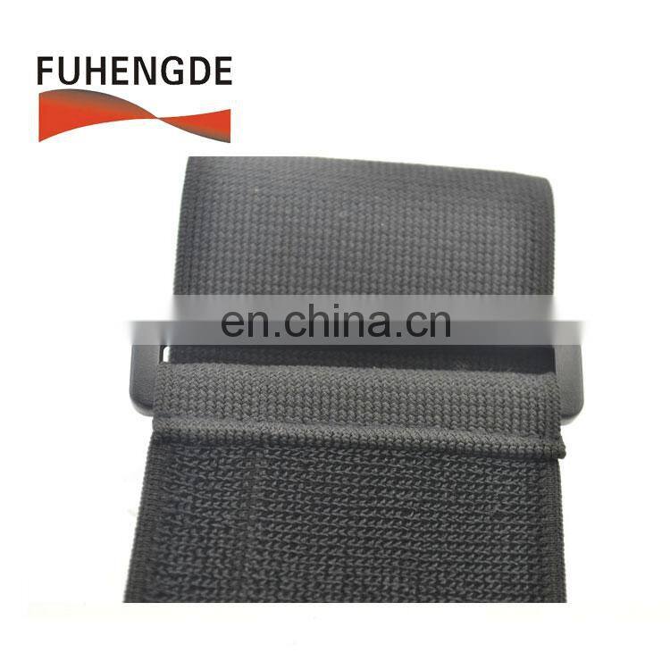 custom logo hook and loop elastic strap with plastic buckle