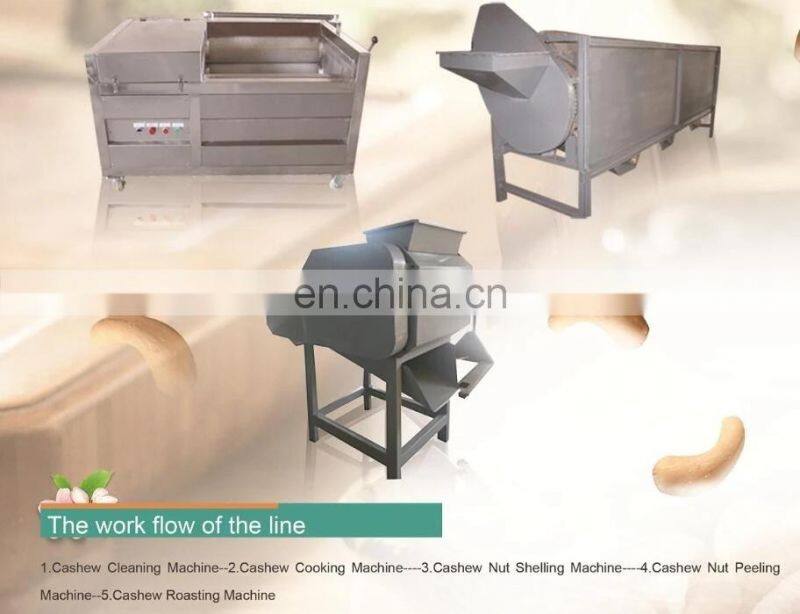 Industrial Cashew Shelling Roasting Line Cashew Nut Production Machine