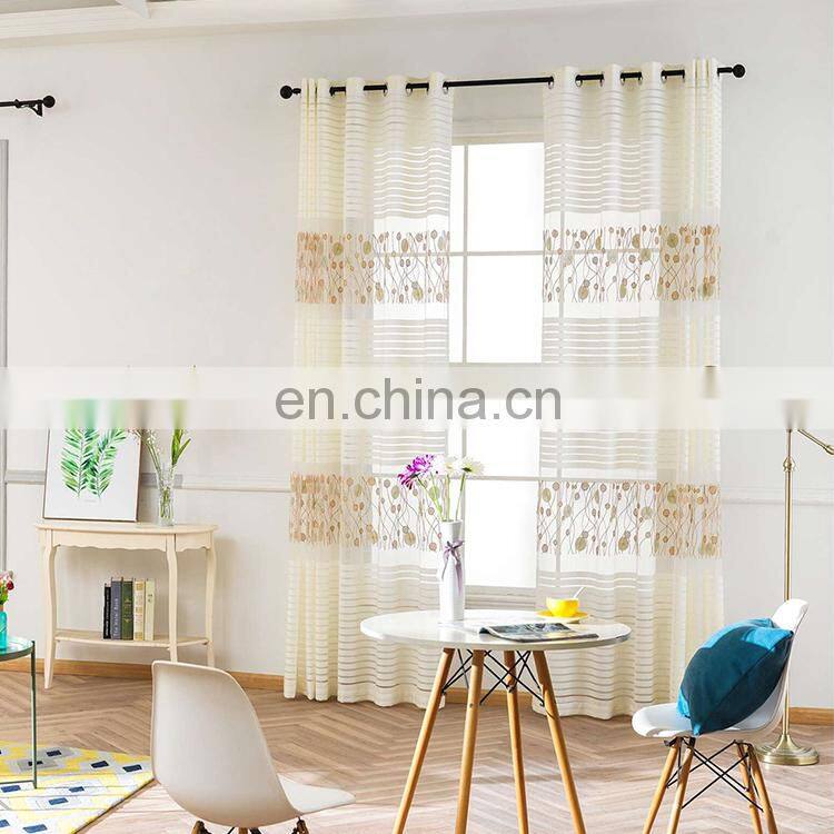 best quality wholesale sheer embroidery fabric curtain