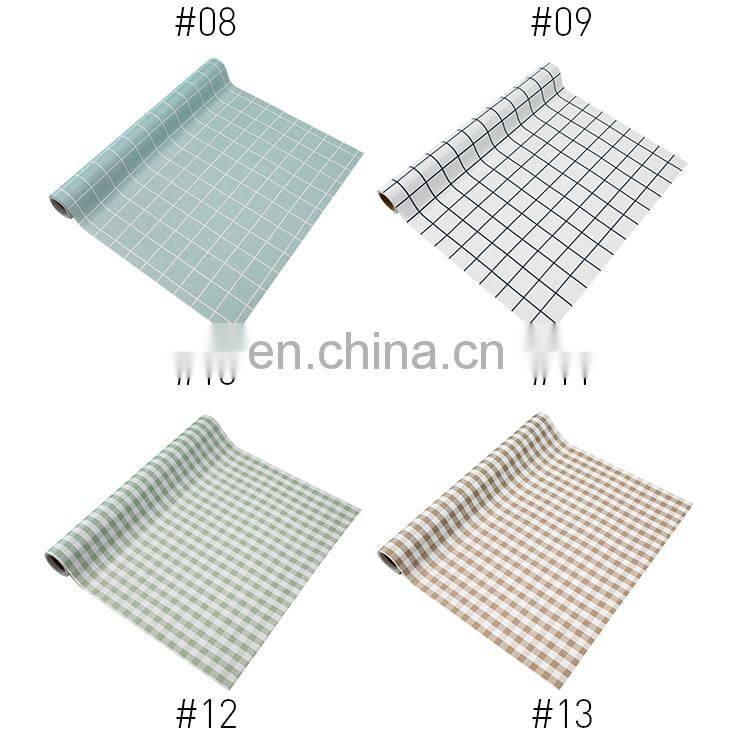 Home Kitchen Oil-Proof Oxford Grid Mat Pad Shelf Paper Drawer Liner Moisture-proof Pad