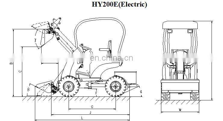 HYSOON Electric small wheel loader