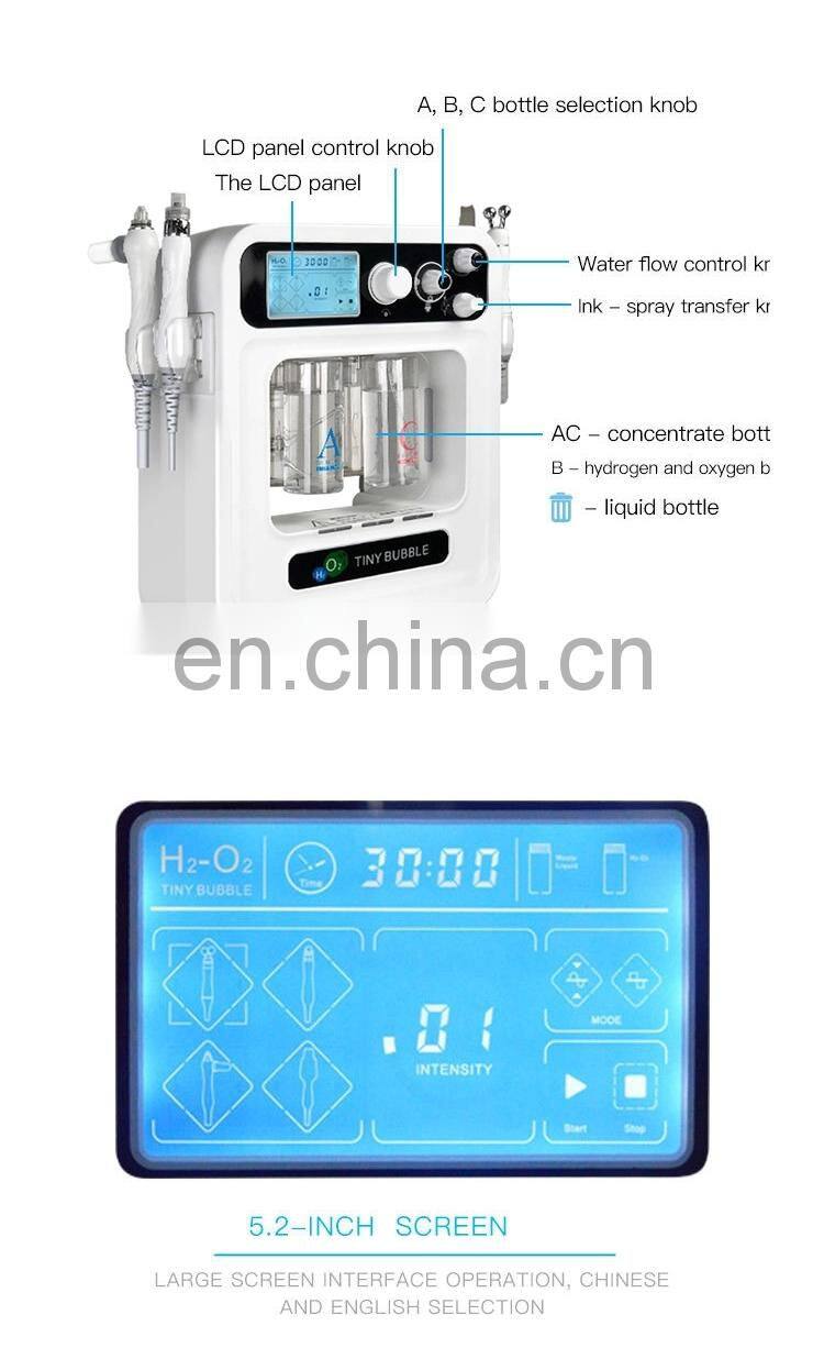 2019 Newest Portable 4 in 1 Hydra Dermabrasion BIO Oxygen Spray Ultrasonic Microdermabrasion Facial Machine