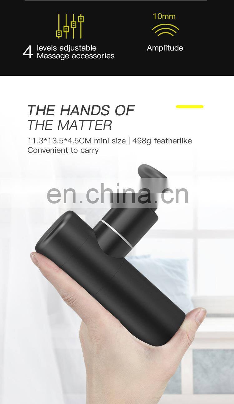 4 Head Attachments Electric Handle Vibration Muscle Wireless Massage Gun For Body